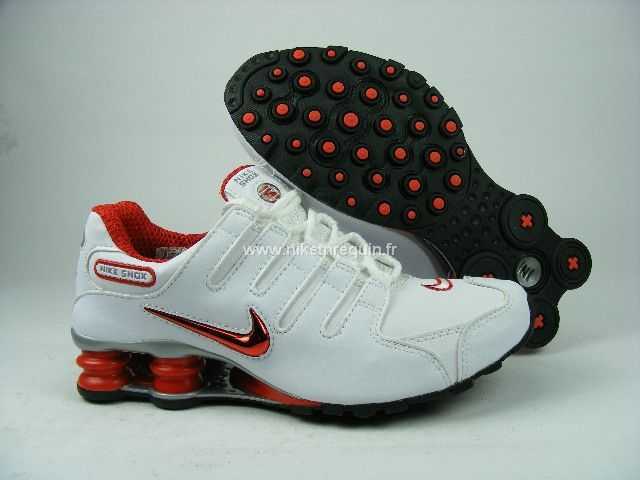 Arrial Nouvelle Nike Shox Nz 3013 Chaussures Blanc Rouge